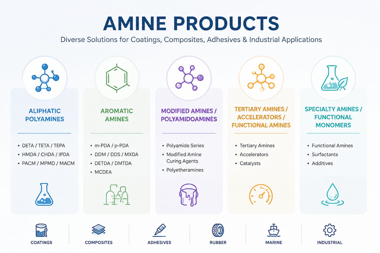 The 50 types of Amine-Based Fine Chemicals